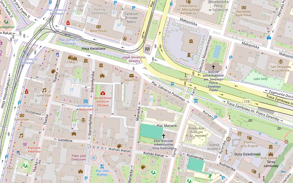 Mapa: Mała Tumska, ul. Mariacka 26 w Szczecinie